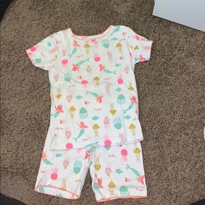 Girls - Pajama Short Set - Ocean Life Design